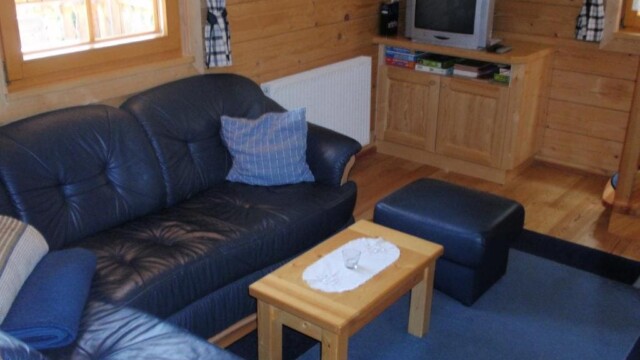 Almhaus Bettina - Wohnzimmer mit Couch und TV