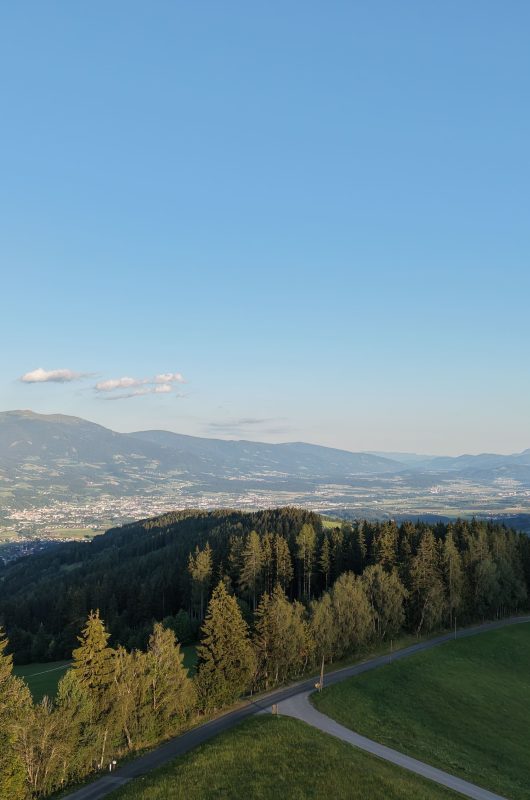 blick ins Tal vom Forst luftaufnahme